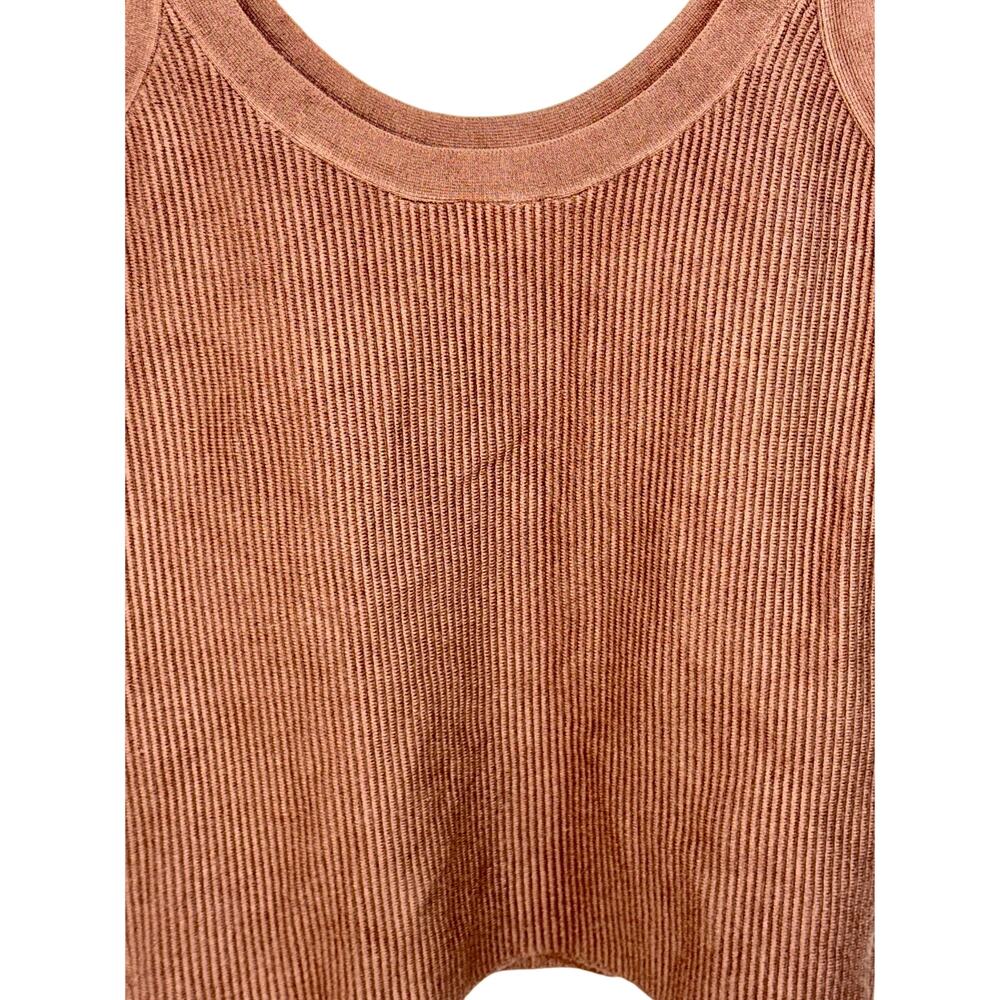 Abercrombie & Fitch Chocolate Brown Ribbed Knit Sleeveless Tank Top Women Size L - Picture 3 of 7